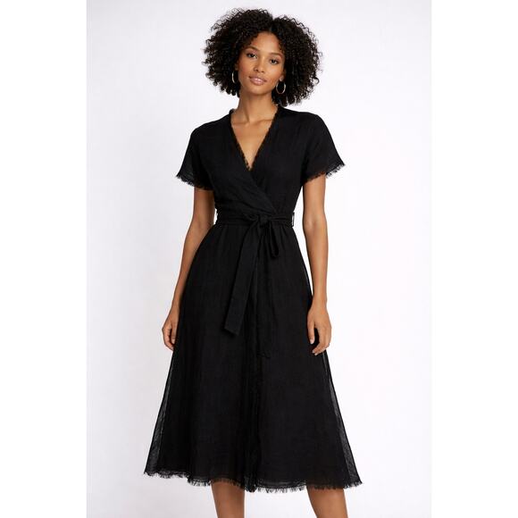 Adolfo Dominguez Dresses & Skirts - ADOLFO DOMINGUEZ NWT Size38 black v-neck midi length sheer